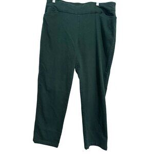 Croft & Barrow Womens Effortless Stretch Pants Size 16 Regular Dark Green Cotton